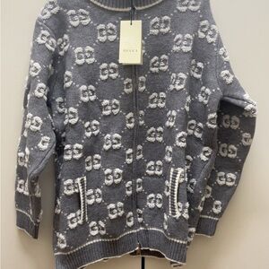 Gucci GG Gray/White Sweater (Unisex)